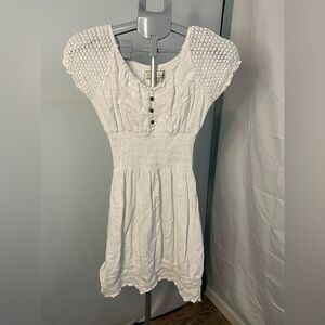 Seaspice 100%‎ Peruvian cotton white textured dress size small